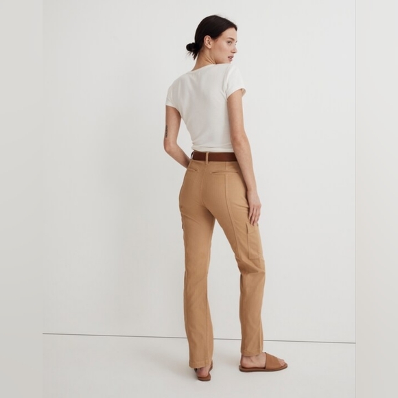 Madewell Garment-Dyed The ’90s Straight Cargo Pants Sand Dune Size 27 - Picture 3 of 11